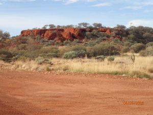 A particularly picturesque ironstone outcrop; according to the sign this one was used as an ochre mine by the aborigines