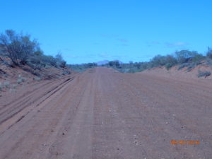 The first sight of The Olgas!!! The end of the Great Central Road is near