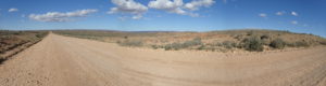 The Strezlecki Track in the almost impassable white clayey sand desert. 