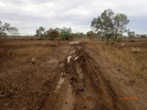 The track to Pelican Waterholes; any rain and it is NO GO BABY!