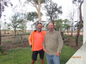 Stuart and his brother Peter together at last! The beer was still coming the 130 km from Longreach.
