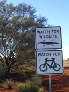 The Northern Territory National Parks really does try to consider bicyclists.  Credit to them. 