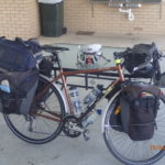 Day 08. 19 April 2016 The Post arrives, the wheel is repaired and The End of the Beginning (first of the dirt). About 80 km